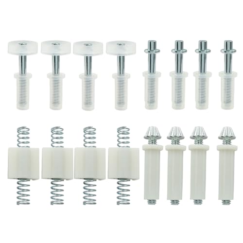 HARSKIYER 16 Pack Bifold Door Hardware Kit, Bi-fold Closet Door Repair Kit Include Guide Wheel, Top...