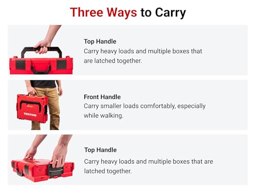 TEKTON Shallow Stacking Tool Box (L-BOXX 1) with 17-Piece Organizer Bin Set and Lid Insert | OLB91006 - Image 3