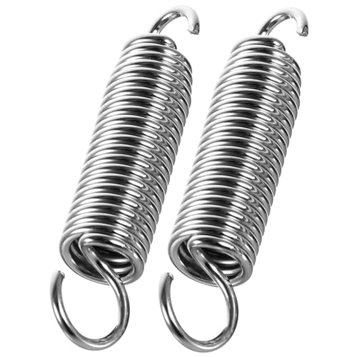 Totority 2個ステンレススチール製ドラムフットペダルスプリング パーカッション用交換部品 銀色