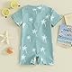 HodJIU Badeanzug für Babys, Jungen, UV-Schutz, Dinosaurier-Druck, kurzärmelig, Badeanzug, Schwimmbad, Strand, Surfen, blau, 3-6 Monate