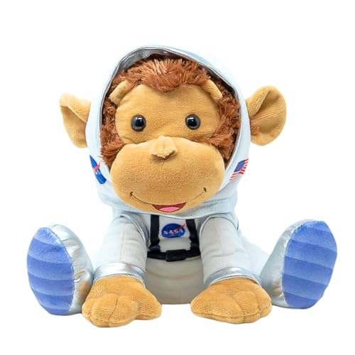 Image of Cuddle Barn - Astro | Animated Plush Monkey in Astronaut Outfit | Twirls and Chatters to Sound of Countdown to Blast Off | Great Space Toy for Kids - 9"