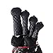 HELLO NRC Golf Head Cover, Driver and Fairway Wood Covers, Headcover Set for Golf Club, Hybrid Headcovers, 460cc PU Waterproof with Rotating Number Labels (U2/U3/U4/U5/U6/UX) for Most Golf Clubs