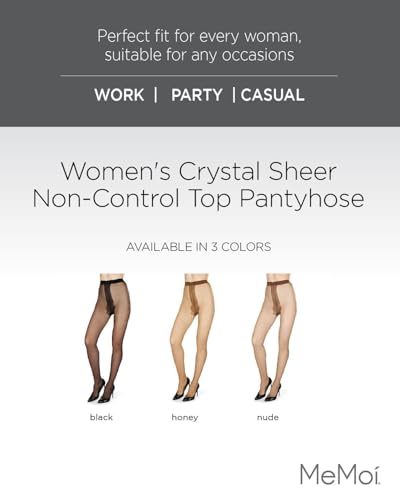 Image of MeMoi Women's Crystal Sheer 12-Denier Non-Control Top Pantyhose