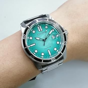 Citizen Marine 1810 Eco-Drive Turquoise Dial Men's Watch AW1816