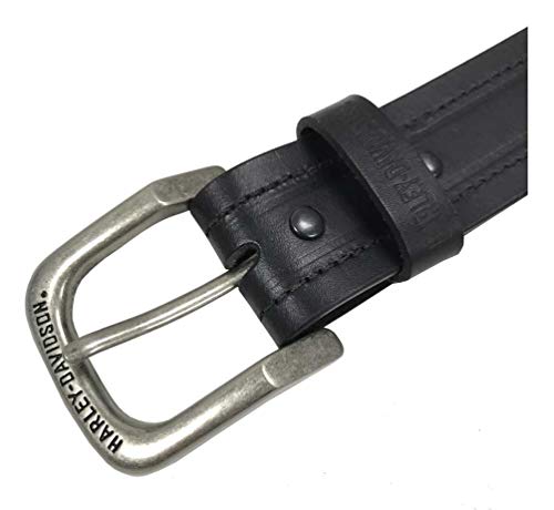 Harley-Davidson Men's Road Trip H-D Genuine Leather Belt - Antique Nickel Buckle2