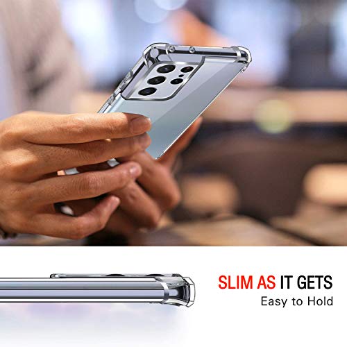 Image of Lustree Back Cover Transparent Case Compatible with Samsung Galaxy S21 Ultra | Clear + TPU Case with 4 Corner Air Cushion Protection & Camera Protection | Slim& Stylus Cover