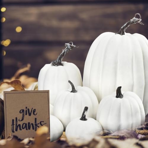 Calabazas artificiales para centros de mesa otoñales que decoran sin manchar ni deteriorarse 3