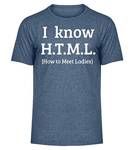 T-shirt humoristique PHP HTML MYSQL bleu marine, le cadeau parfait pour un informaticien