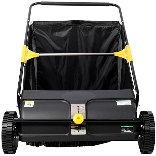 Beuiosda 26 Inch Push Lawn Sweeper, Lawn Vacuum for Leaves