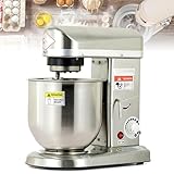 Professioneller Standmixer, 3 Geschwindigkeiten, 10-l-Rührschüssel, 500-W-Elektromixer mit Rührschüssel, Rührbesen und Knethaken, gewerblicher Küchen-Kuchenmixer und Teigmixer, Edelstahl