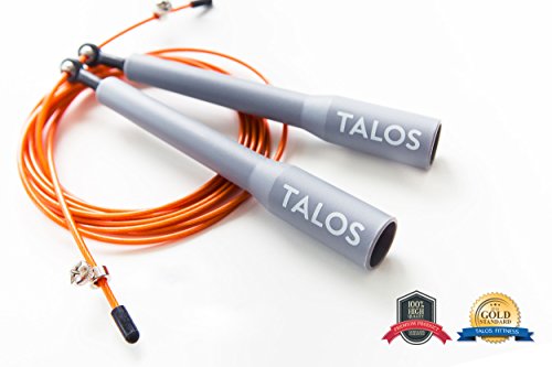Best High Speed Jump Rope For Men & Women- Coated Steel Cable For Fast Cardio & Endurance Training-Fully Adjustable & Suitable For Children-For Professional Athletes, MMA, Crossfit, Boxing by TALOS Best High Speed Jump Rope For Men & Women- Coated Steel Cable For Fast Cardio & Endurance Training-Fully Adjustable & Suitable For Children-For Professional Athletes, MMA, Crossfit, Boxing by TALOS