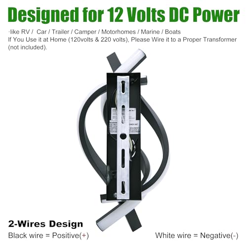 Homdec 12Volts LED RV Vanity Wall Sconce with Switch, 3400K Bright White 13W 680LM RV Bedside Reading Lamp with Silicone Lens, 12V Interior Light Fixture for RV, Trailer, Camper, Motorhome, Boat by Homdec - Image 9