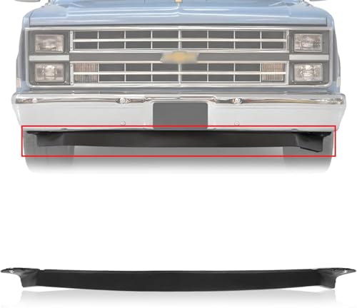 TURBO TUNE PARTS Front Lower Valance Air Deflector Primed Plastic Without Tow Hook Holes | Direct Replacement 1981-1991 Chevrolet C/K Full Size Pickup Suburban GM1092122 15569084 | Vehicle Specific
