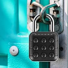 Combination Lock, 6 Digit Password Locker Lock, Aluminum Alloy Code Digital Padlock, Push Button Security Safe Padlock, Combination Padlock for Gym and School Lockersblack