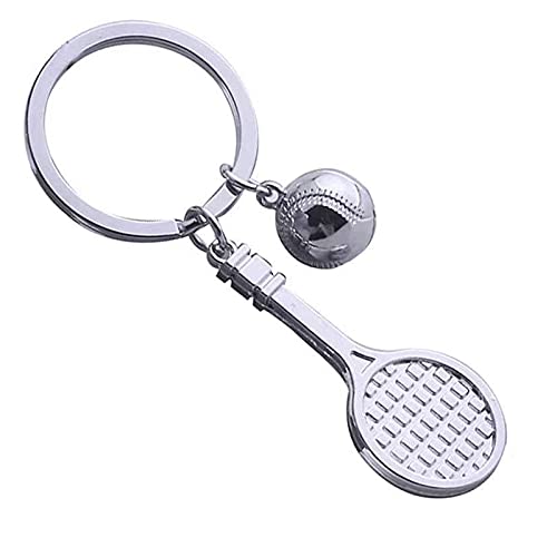 For Tennis Ball Racket Keychain Olympic Games Key Ring Sports Gift Metal Keyfob #TOP1