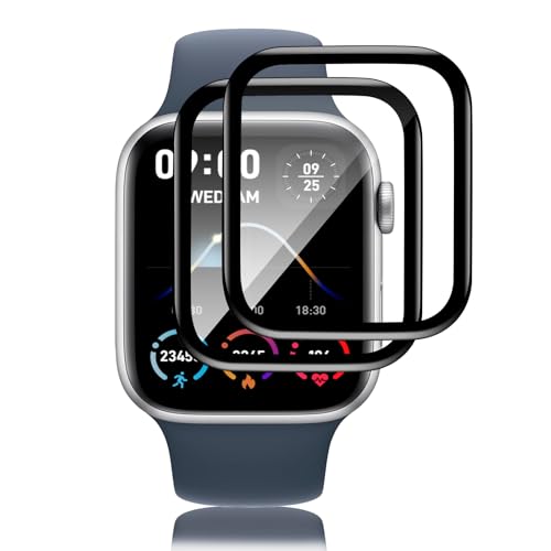 Carantee 2 Stück Schutzfolie für Panzerglas für Apple Watch 7/8/9 41mm Displayschutz, Anti-Fingerprint 9H Kratzfest Schu...