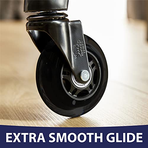 Rugged Rhino Office Chair Wheels 5 Pack, Heavy Duty Non-Scratch Roller Replacement Casters For Home Office Computer Gaming Chairs, Smooth Glide On Wood Floors And Carpet, Easy Install Fits Most, Black #TOP7