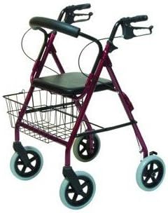 Walkabout Contour Deluxe Rolling Walker Color Burgundy