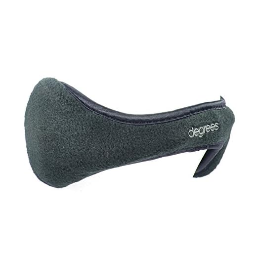 Degrees 180s Black Fleece Ear Warmer Muffs for Men