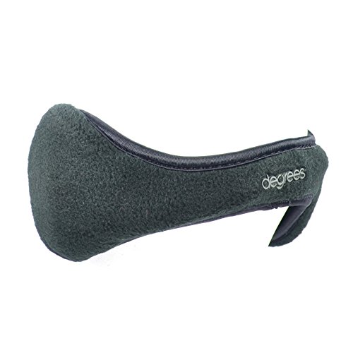 Degrees 180s Black Fleece Ear Warmer Muffs for Men