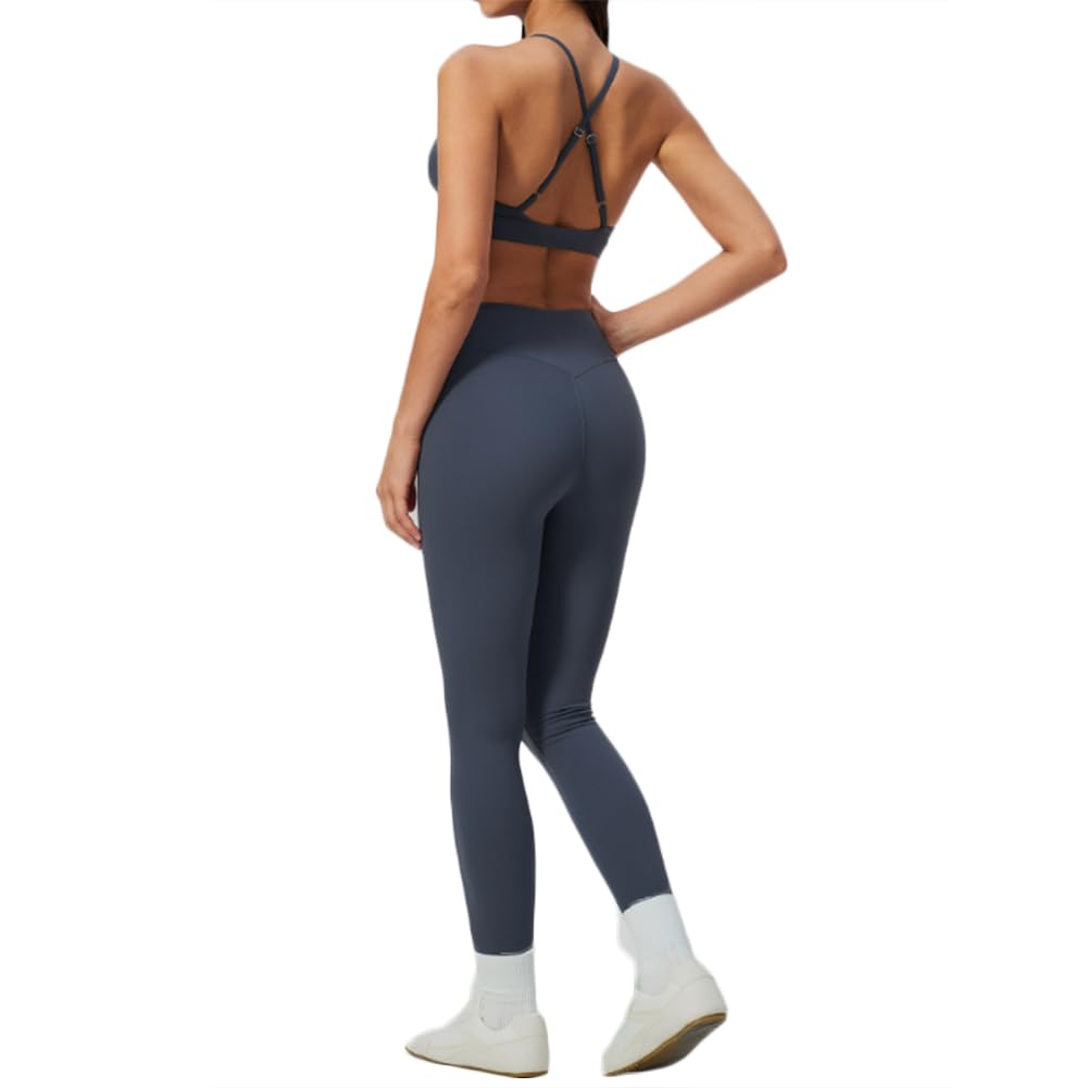 Reggiseno Sport Coppa Triangolare + Leggings Yoga Vita Alta