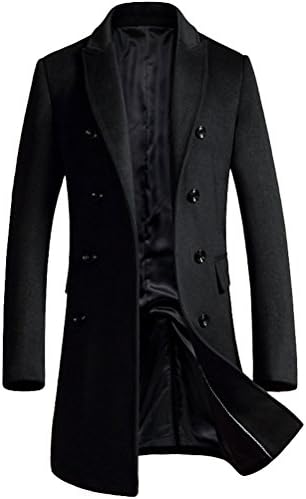 Vogstyle Herren Warme Wolle Coat Wintermantel Jacke Herrenmantel