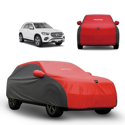 Image of PROTEGO Prime Series India's 1st Anti-Tear Car Cover for Mercedes-Benz GLE 300D | Heavy-Duty, Custom Fit, All Weather | 100% Waterproof, Windproof & Hail Resistant | 2-Year Warranty | Red + Black