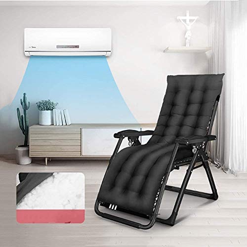 Chaise longue zero gravity pliante grise de 66cm avec coussin confortable - 6