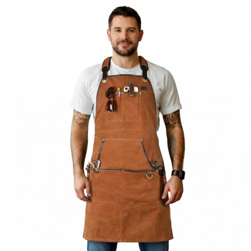 Leather Village Tan Work Apron