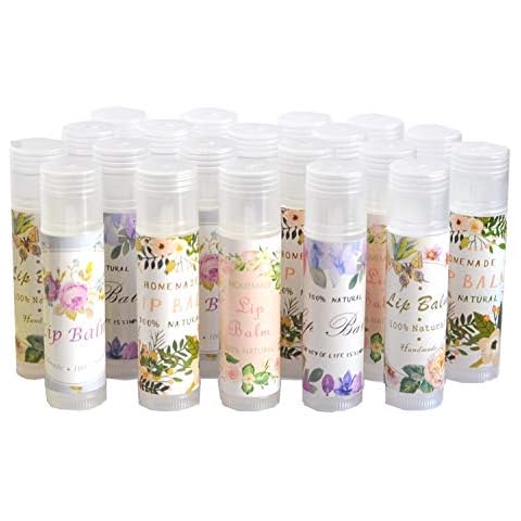 ZZYBIA Assorted T5 Adensive Lip Balm Label Sticker for Lip Balm Container Lip Balm Labels Paper Stickers 100pcs Cover