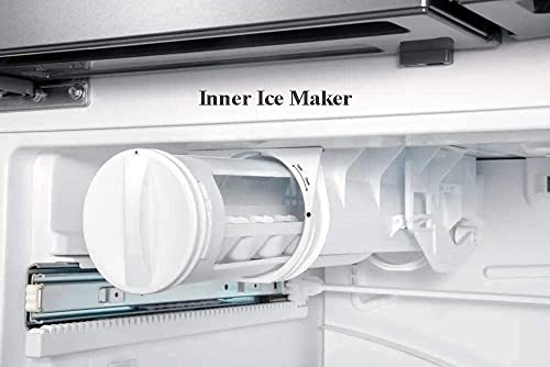Smeta French Door Refrigerator With Ice Maker Auto 36'' Inch 22.5 Cu.ft Counter Depth Bottom Freezer For Home Kitchen 23 Cu Ft Full Size, Stainless Steel #TOP2