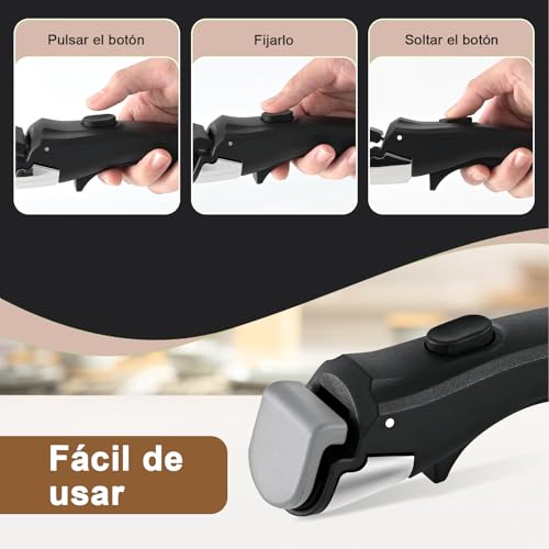 Miniatura 6 de Mango Desmontable Universal Para Sartenes Y Ollas - Resistente Al Calor 250 C, Carga 10kg, Instalación Sin Herramientas, Ahorro De Espacio