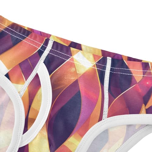 KLL Rose Gold Abstract Metallic Toddler Boy Soft Briefs Breathable Children Panties4