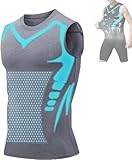 YJFZYYJJ Men Compression Shirt, 2024 New Version Ionic Shaping Sleeveless Vest for for Men to Build a Perfect Body (Gray,XL,X-Large)