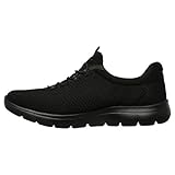 skechers schuhe kinderschuhe Geringes Gewicht Skechers Damen Summits Sneaker, Black Mesh/Trim, 39 EU