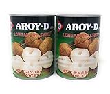 Aroy-D Longan in Syrup 20oz (565g), 2 pack