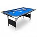 Hathaway Fairmont Portable 6-Ft Pool Table for Families with Easy Folding for Storage, Includes Balls, Cues, Chalk