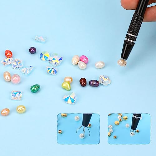 4Pcs 4 Prongs Jeweler\'s Pick Up Tool, Stainless Steel Piercing Ball Grabber Tools,4-Claw Pick up Tool for Small Parts Grabber for IC Chip Electronic Components Nails Clamping - Thumbnail 2