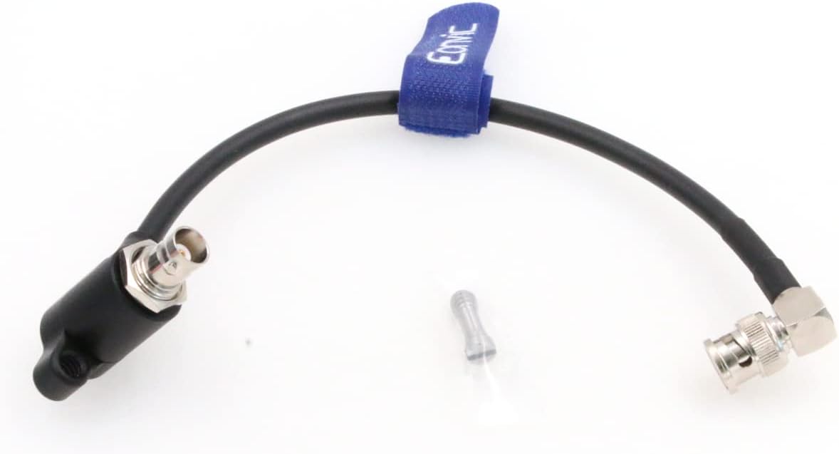 Eonvic 6G BNC SDI Protector Surge Overvoltage Circuit Protector Isolator Cable for Komodo Blackmagic ARRI RED Atomos Monitor (Right Angle-SDI Protector-Black)