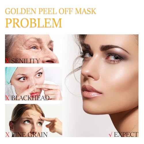 Dyceittdia 2PCS Gold Mask, Gold Exfoliating Mask, 24K Gold Exfoliating Mask, Exfoliating Mask, Deep Cleansing, Pore Refining, 2PCS*80g - Image 4