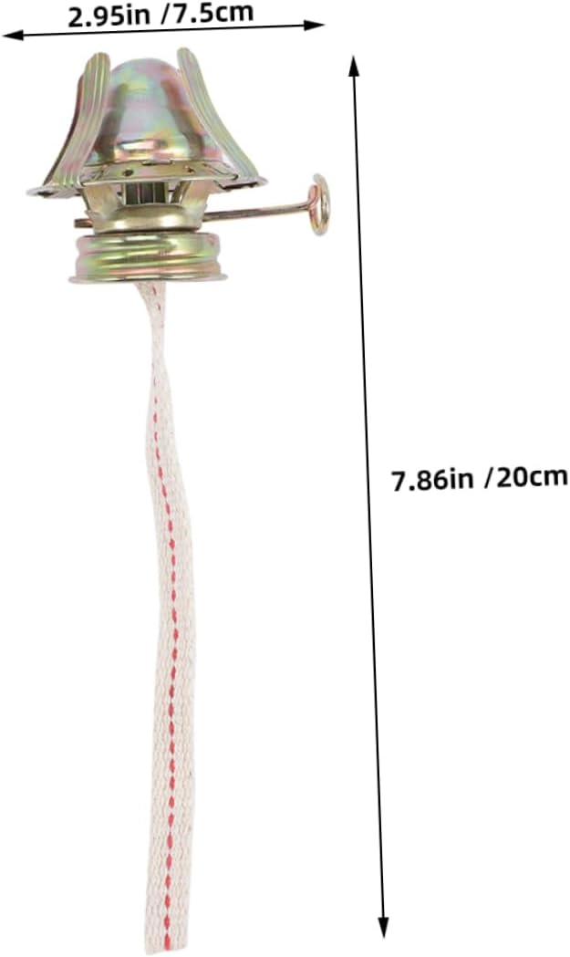 Zerodeko Retro Kerosene Lamp Holder Set Oil Lamp Parts Replacement Wicks Metal Base Regulator for Vintage Decor