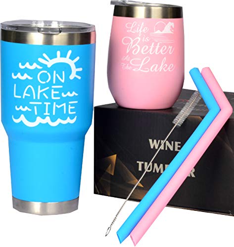 Lake Gifts, Lake Tumblers, Life is better at the Lake, On Lake Time Tumbler Cup, Lake Life Accessories Gifts, Lake Gifts, Gifts for Lake Lovers, Gifts for Boat Owner, Lake Life, Lake Life Gifts