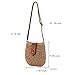 Busnos Straw Beach Bag Woven Purse Small Summer Beach Bags Womens Handbag Shoulder Purse Straw Clutch Purses for Women Cute Beige Shoulder Bag