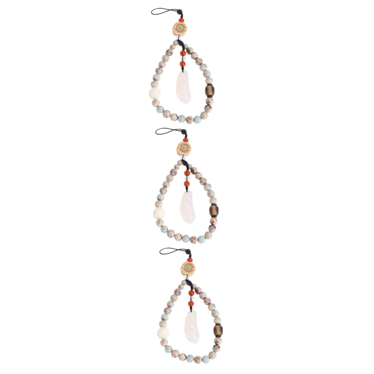 OSALADI 3piezas Cuerda Lanyard Para Teléfono Correa Decorativa Para Mano Diseño Retro De Perlas Compatible Móviles y Accesorios Móviles