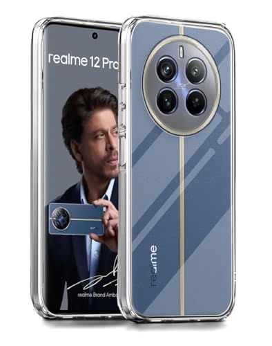Image of COVERBLACK Soft Rubber Back Cover for Realme 12Pro -RMX3842 - Transparent