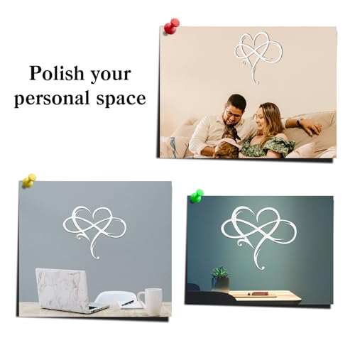 Infinity Heart Metal Wall Decor, Unique Infinity Heart Wall Decor Love Sign Plaque Steel Art Geometric Bedroom Ornaments Cut Out for Home, Wedding Decor by MayLove-US - Image 3
