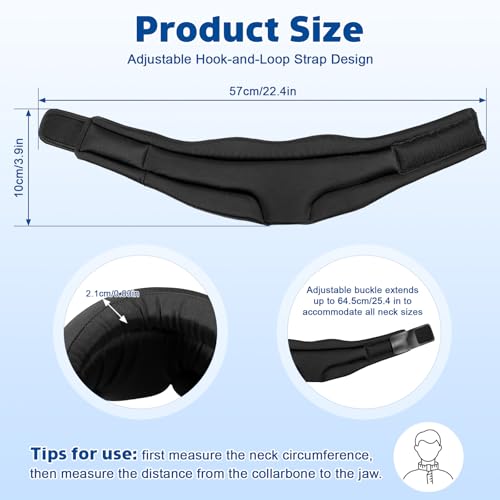 Starvortex Nackenstütze für Nackenschmerzen, 360° Halskrause mit Rundum Unterstützung, Atmungsaktive Schaumstoff Neck Support, Verstellbare Nackenbandage, Neck Brace für Schlaf Schmerzen und Druck