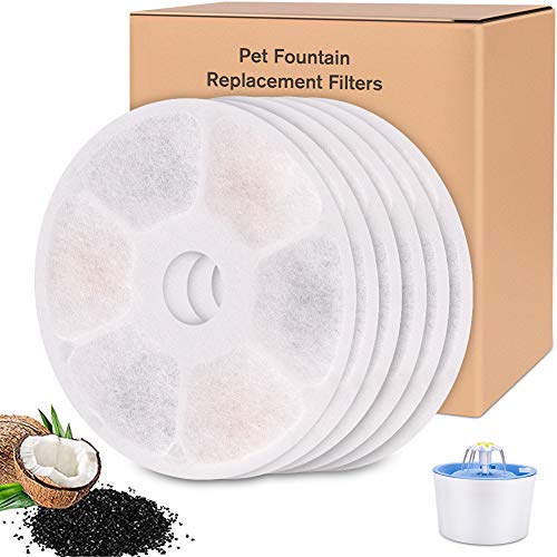 Coquimbo Cat Fountain Replacement Filters for 1.6L Automatic Pet Fountain Cat Dog Water Fountain Water Dispenser (6 Pack)