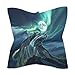 Wolf Under The Moon Aurora Silk Like Head Scarf for Women Bandana for Hair Wrapping Fashion Accessory Square Hair Scarves 25
