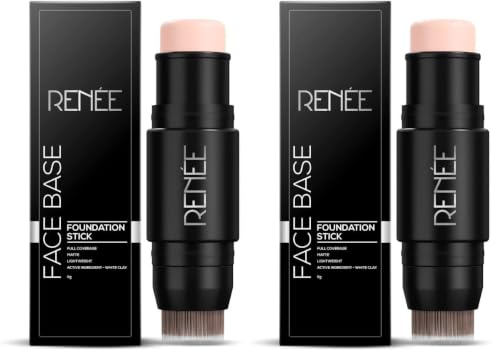 Image of RENEE Face Base Foundation Stick with Applicator - Creamy Latte, 8gm (Pack of 2)